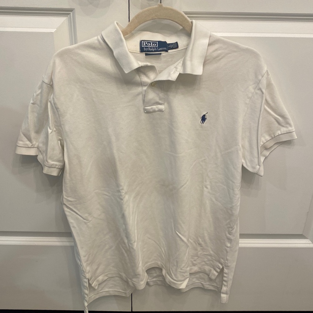 Polo by Ralph Lauren White Collared Shirt Size Large